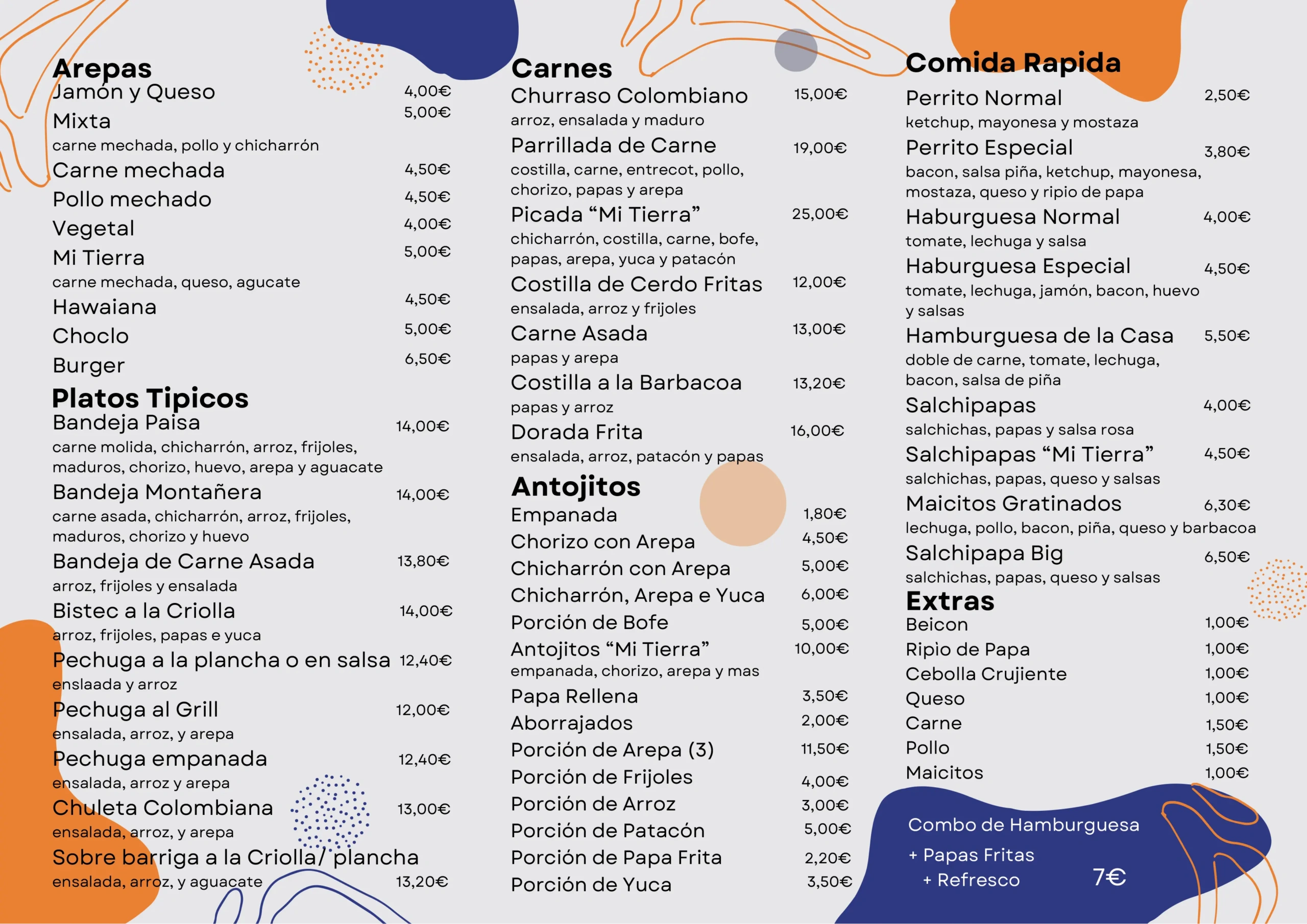 Mi Tierra Menú Version 2-2